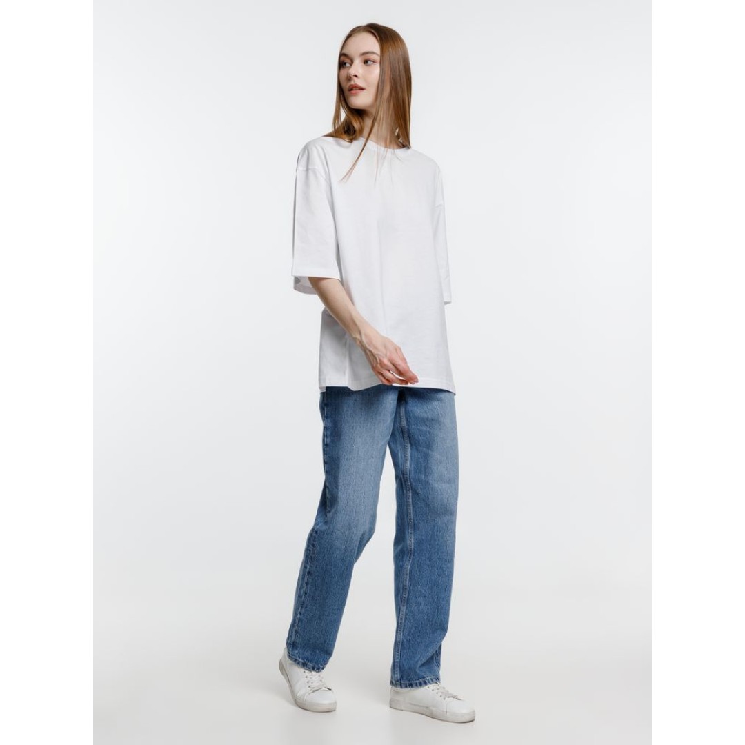 Футболка оверсайз унисекс Base Space, белая, размер XS/S