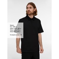 Рубашка поло унисекс Tiimi, черная, размер XS/S