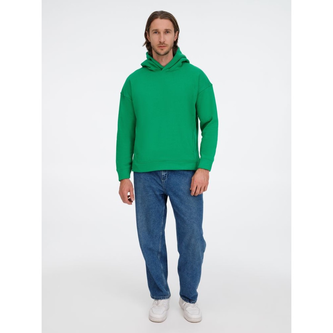 Худи оверсайз унисекс Tolla, зеленое, размер XS/S
