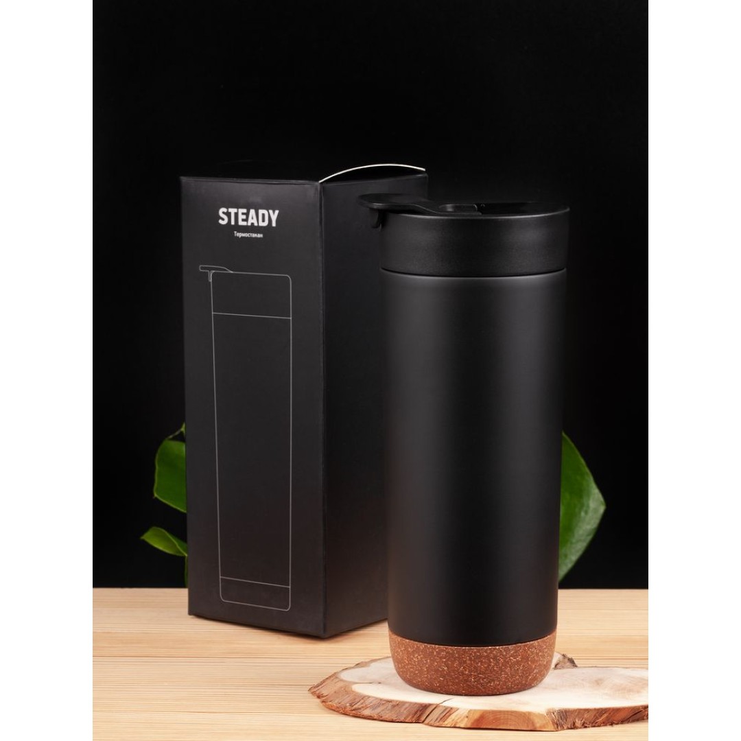 Термостакан Steady, черный