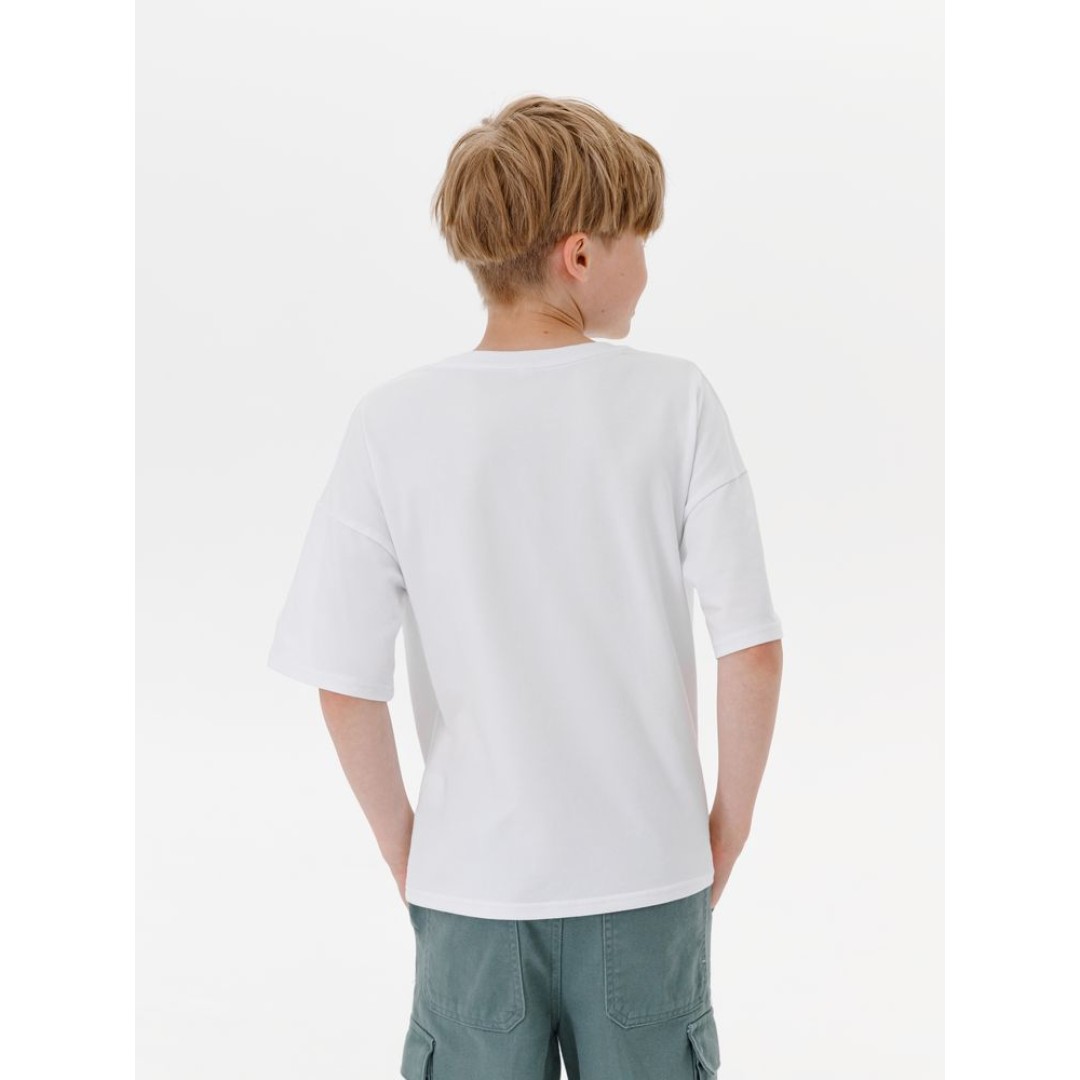 Футболка детская оверсайз Teezer, белая, 6 лет