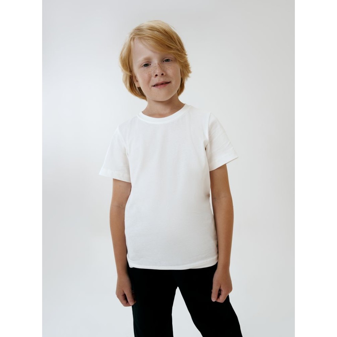 Футболка детская T-Bolka Kids, белая (теплый оттенок)