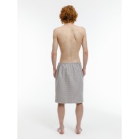 Килт вафельный мужской Onsen, светло-серый, единый размер
