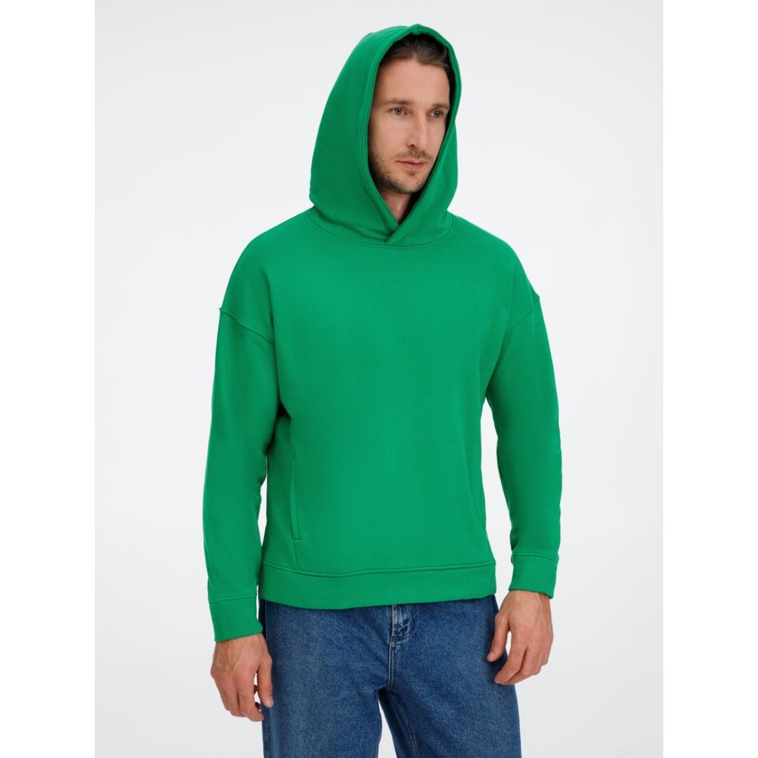 Худи оверсайз унисекс Tolla, зеленое, размер XS/S
