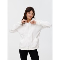 Толстовка унисекс оверсайз на молнии Zippy Terry, белая, размер M/L