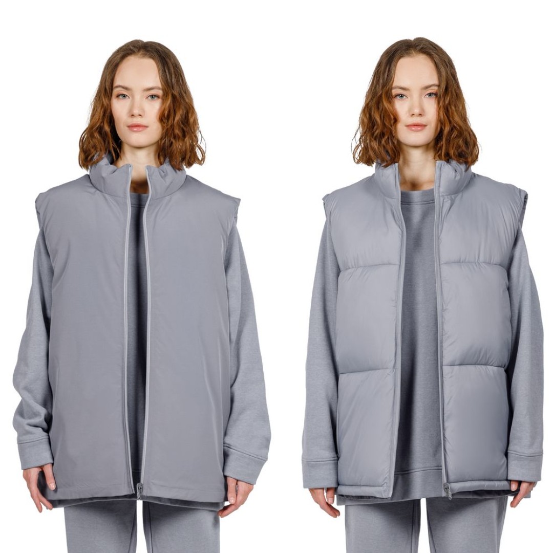 Жилет двусторонний V2, серый, размер XS/S