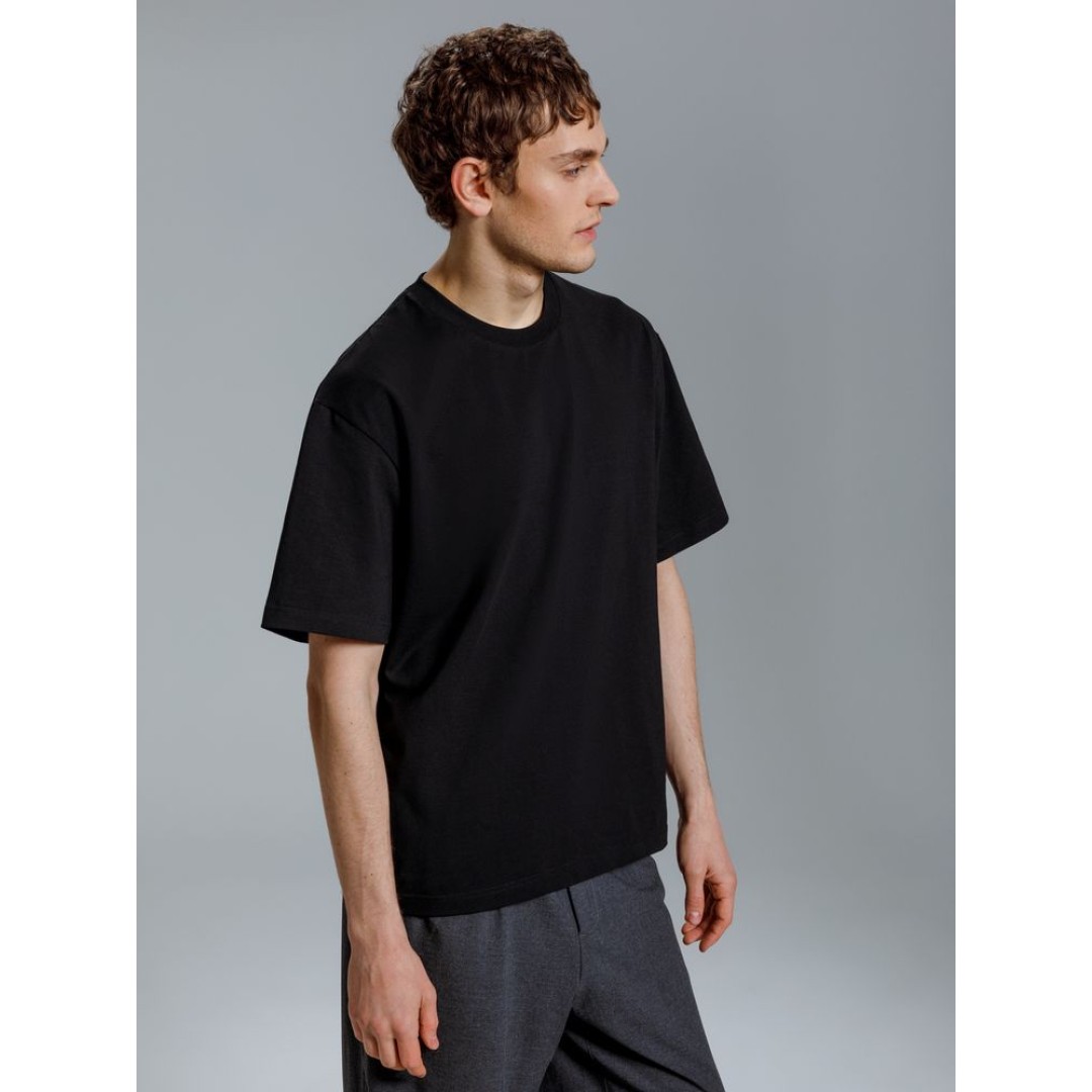 Футболка оверсайз Kangas, черная, M/L