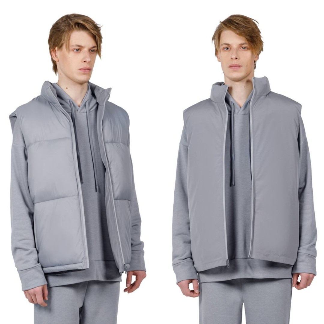 Жилет двусторонний V2, серый, размер XS/S