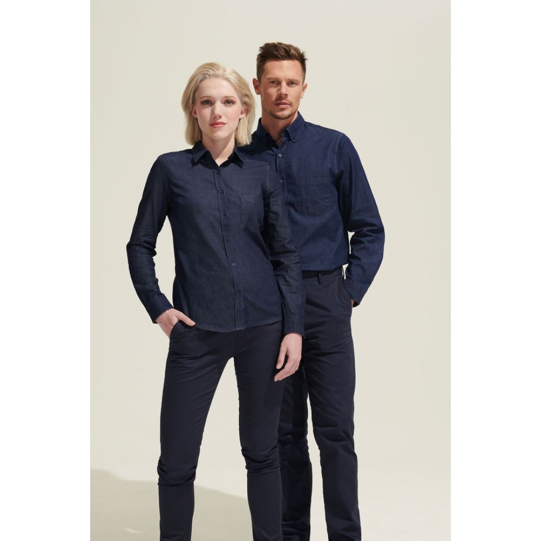 Рубашка мужская Barry Men синяя (деним), 3XL