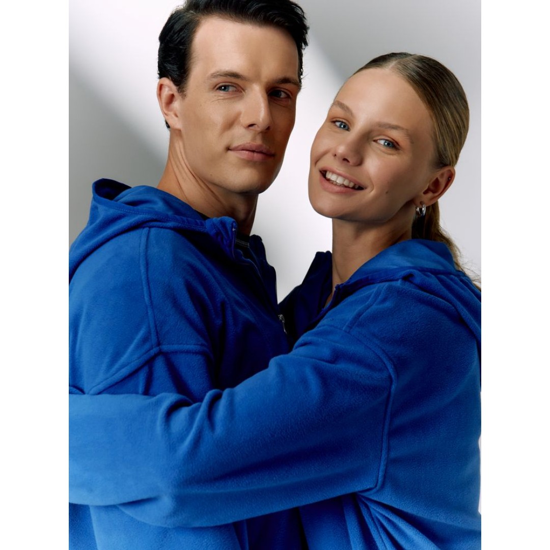 Анорак флисовый унисекс Fliska, ярко-синий