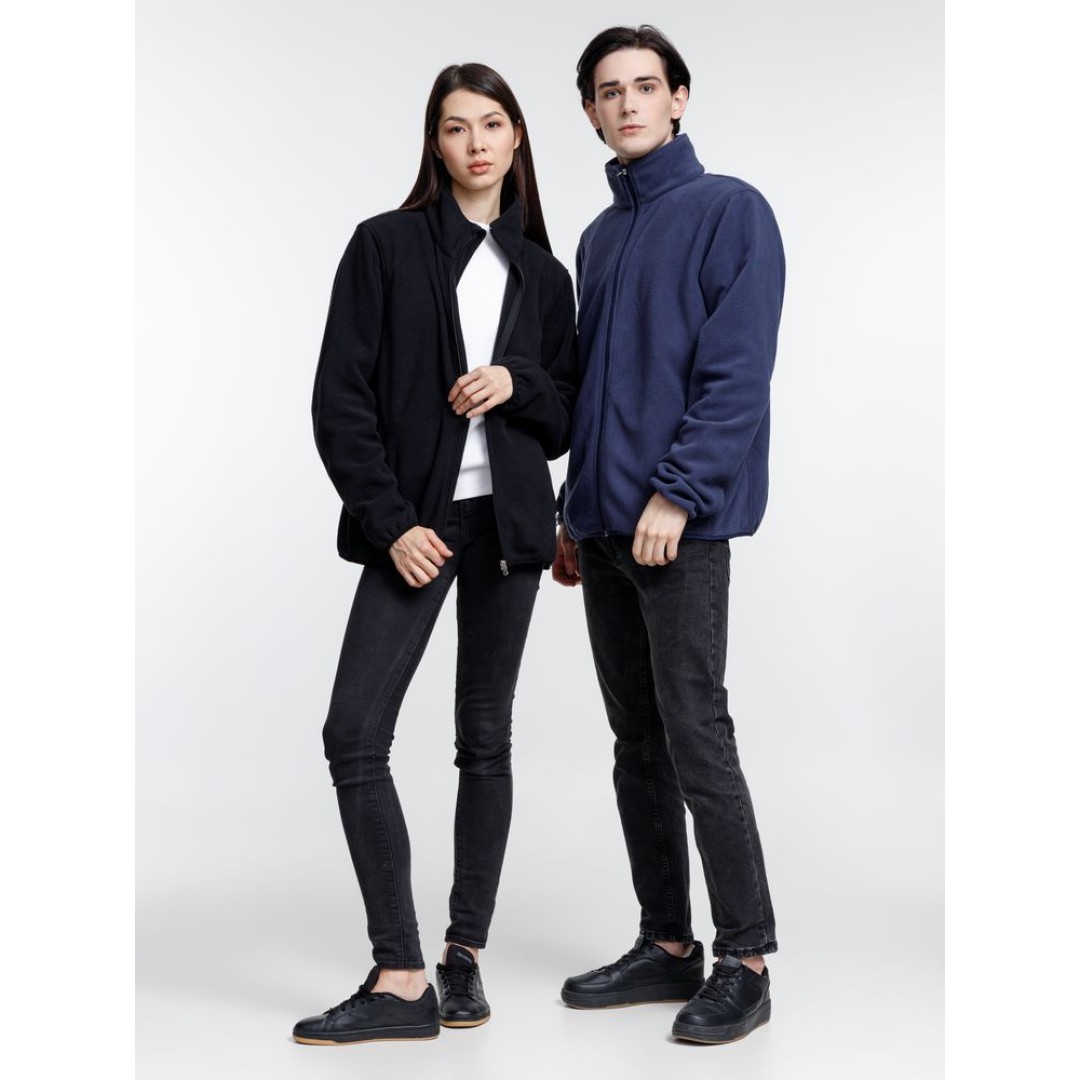 Куртка флисовая унисекс Nesse, темно-синяя, размер XS/S