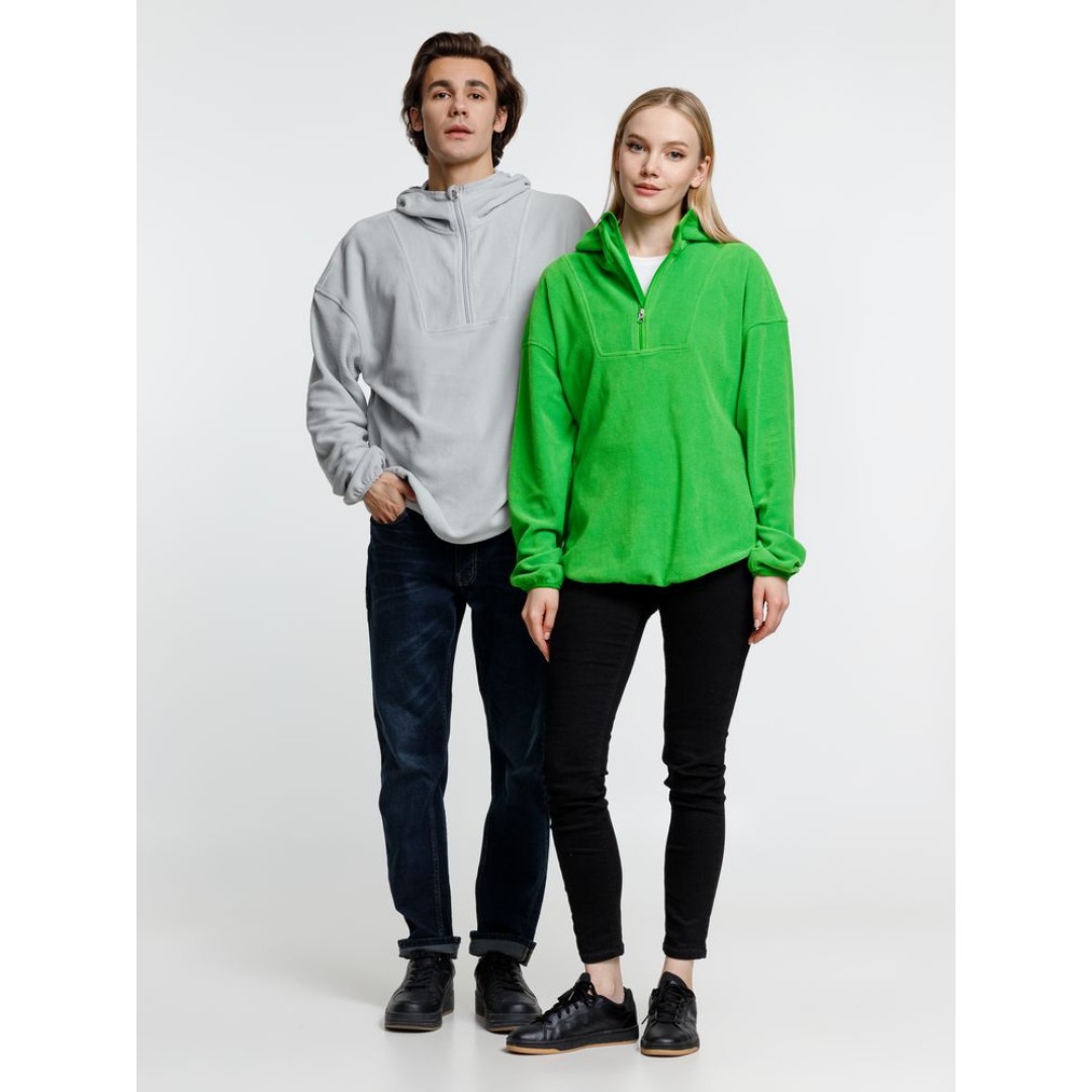 Анорак флисовый унисекс Fliska, зеленое яблоко, размер XS/S