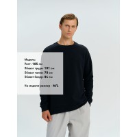 Свитшот оверсайз унисекс Omnifit, черный, размер XS/S