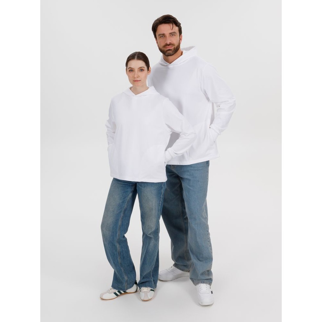 Худи унисекс Morfiss, белое, размер XS/S