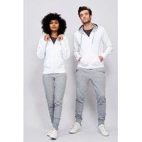 Толстовка мужская на молнии Soul Men 290 с контрастным капюшоном, белая