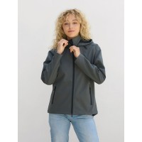 Куртка софтшелл с капюшоном женская Race Women, темно-синяя, размер M