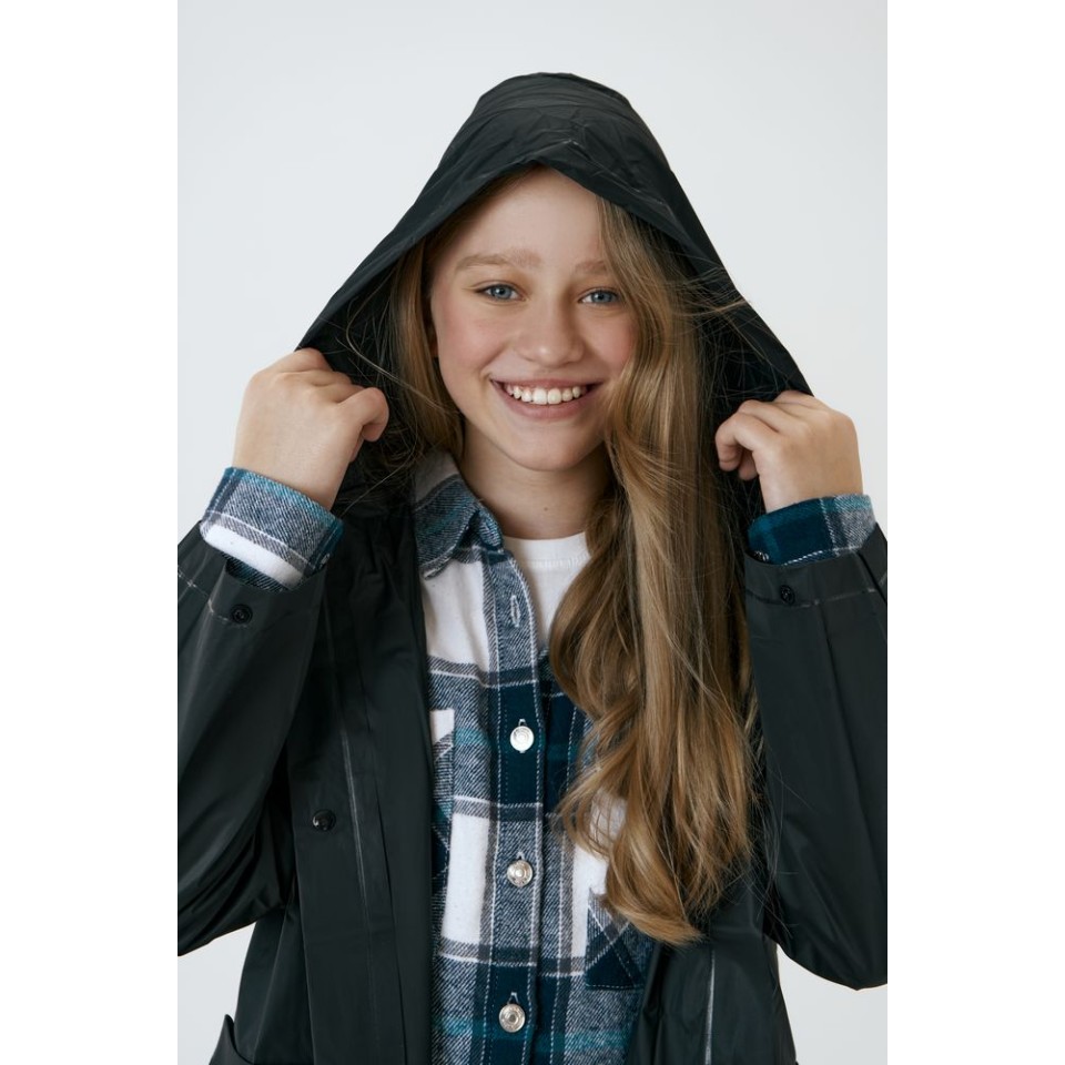 Дождевик детский RainDrop Kids, черный, 8 лет (рост 118-128)
