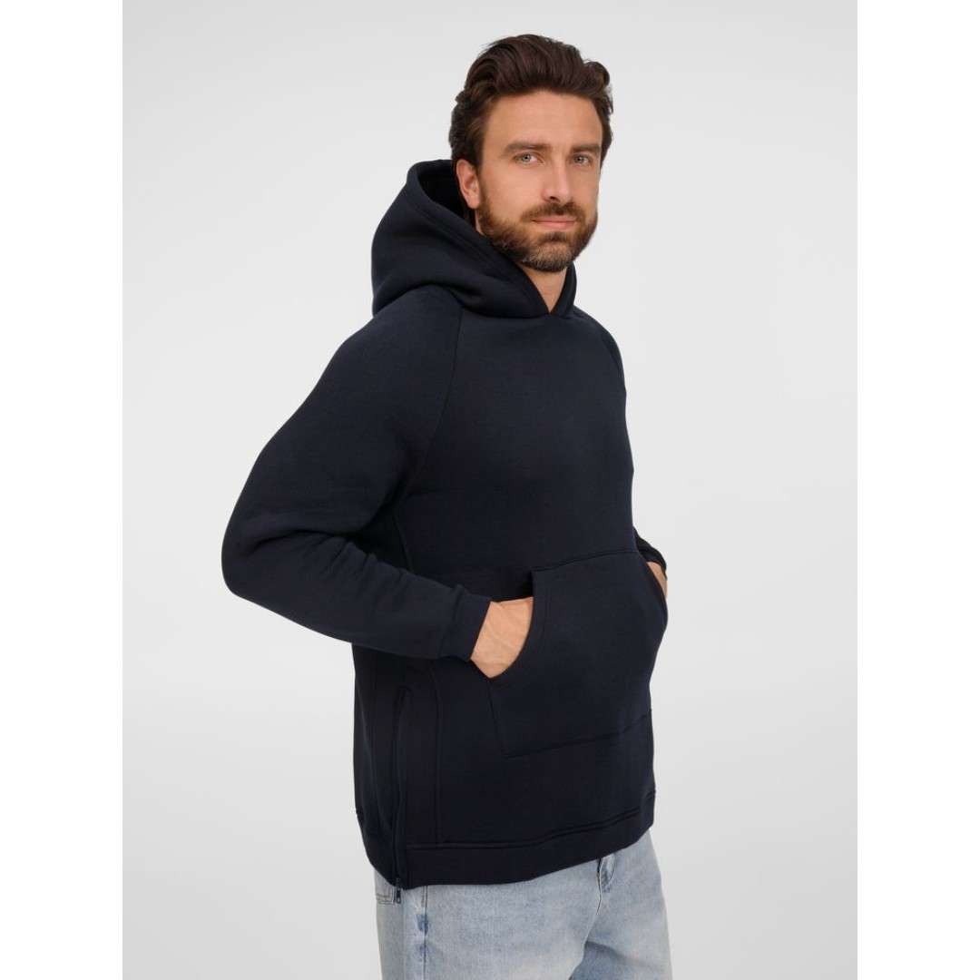 Худи унисекс оверсайз Easy Street, темно-синее, размер XS/S