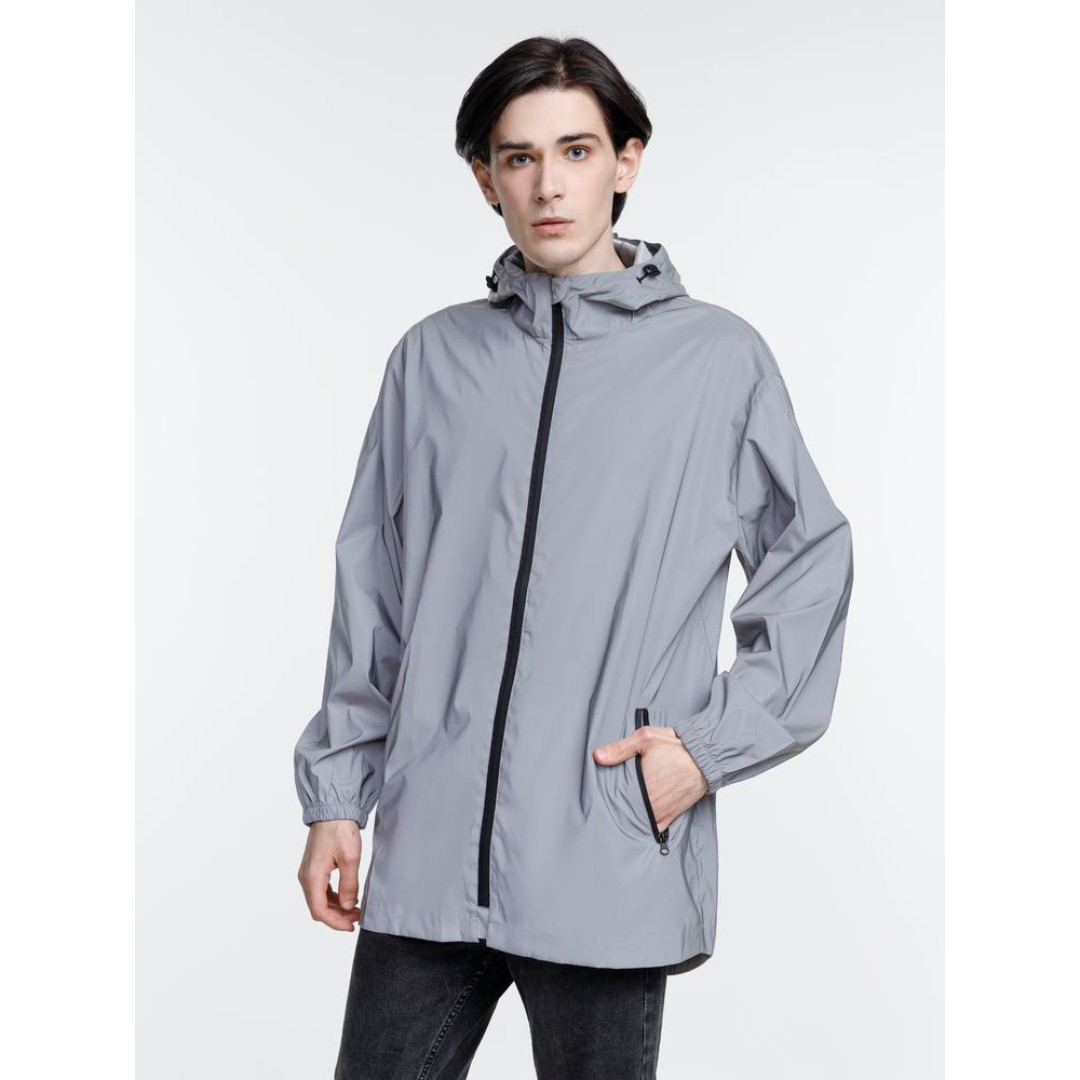 Парка Manifest из светоотражающей ткани, серая, размер XS/S