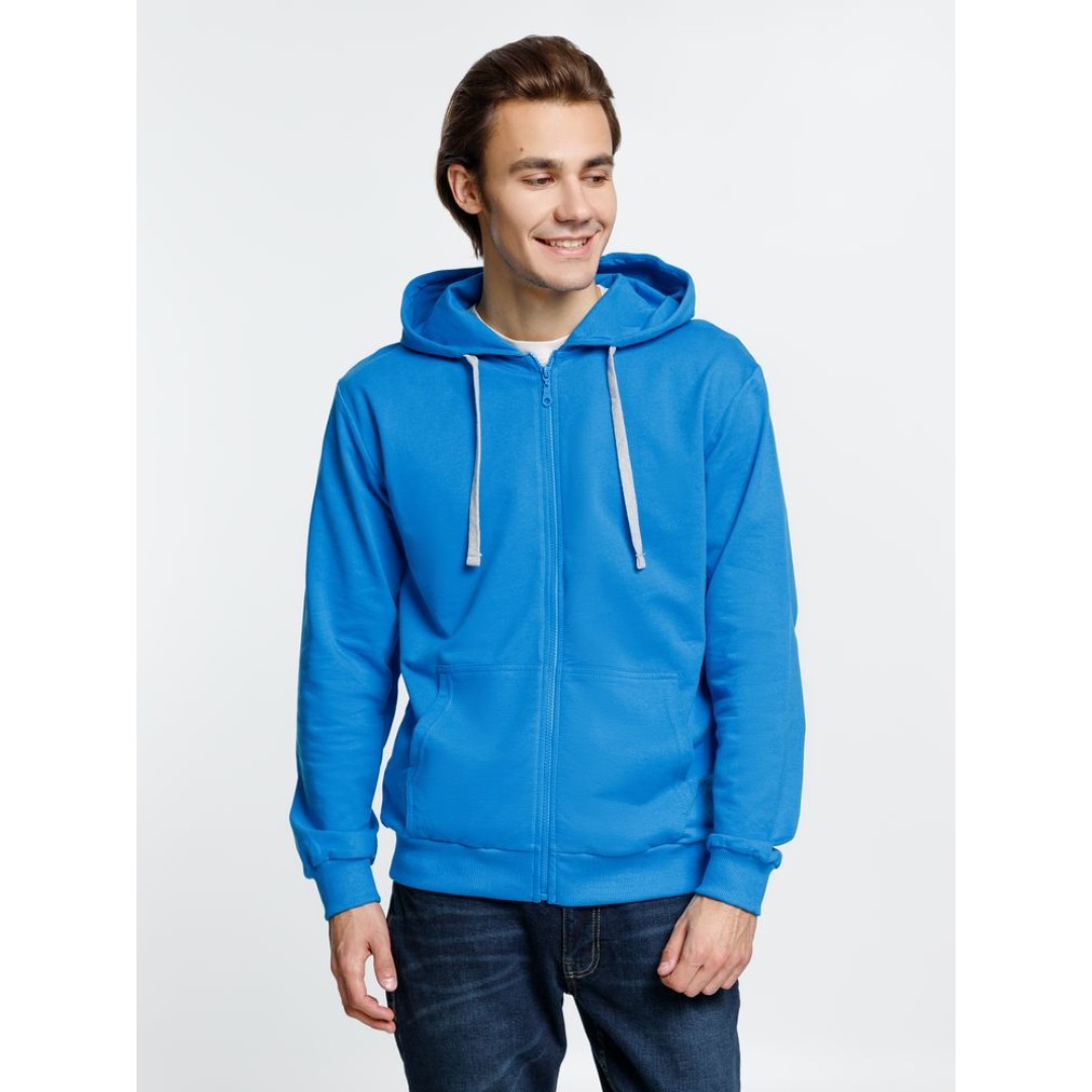 Толстовка на молнии с капюшоном Siverga, бирюзовая, размер XS