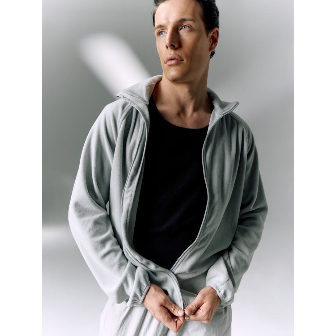 Куртка флисовая унисекс Fliska, светло-серая, размер XS/S