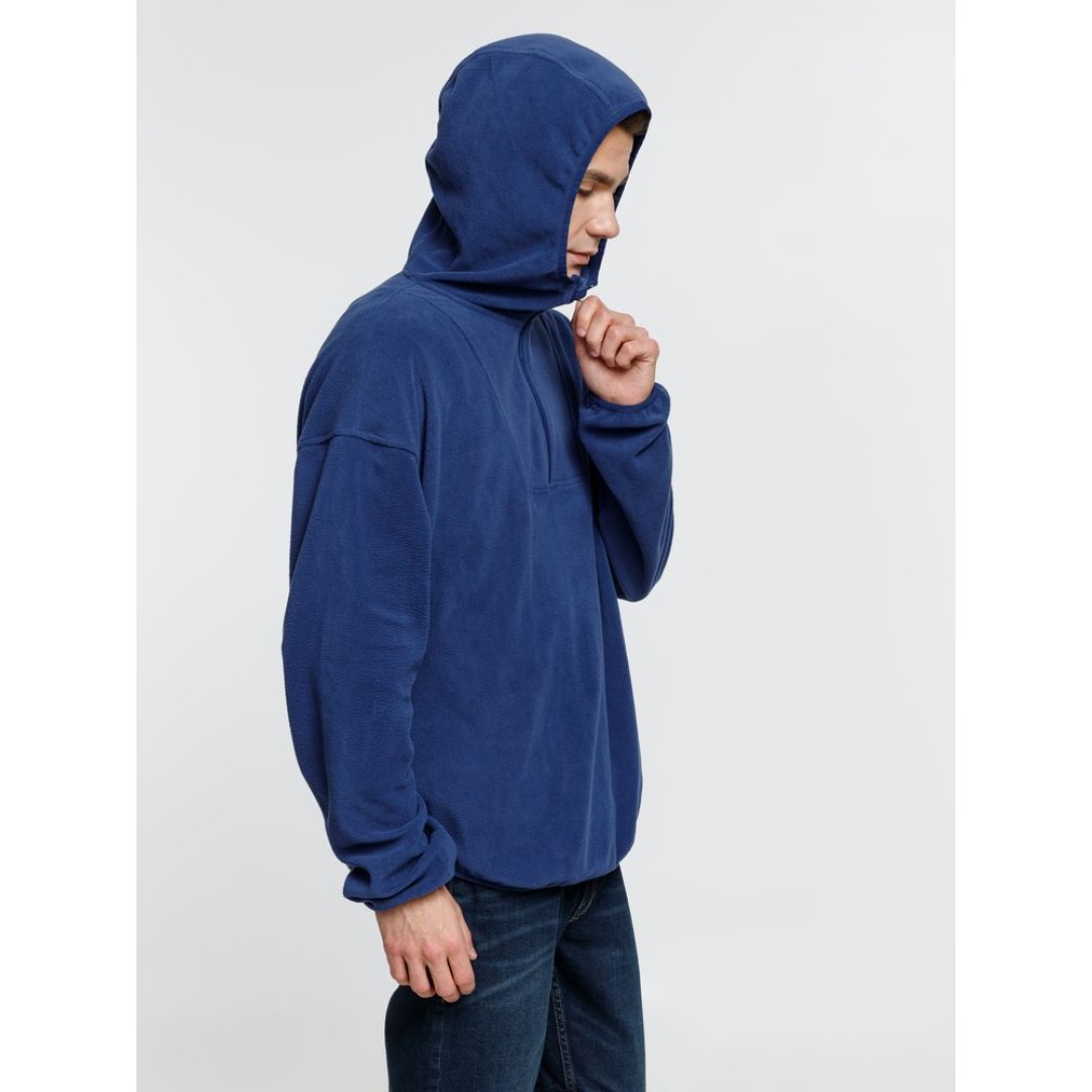 Анорак флисовый унисекс Fliska, темно-синий, размер XS/S