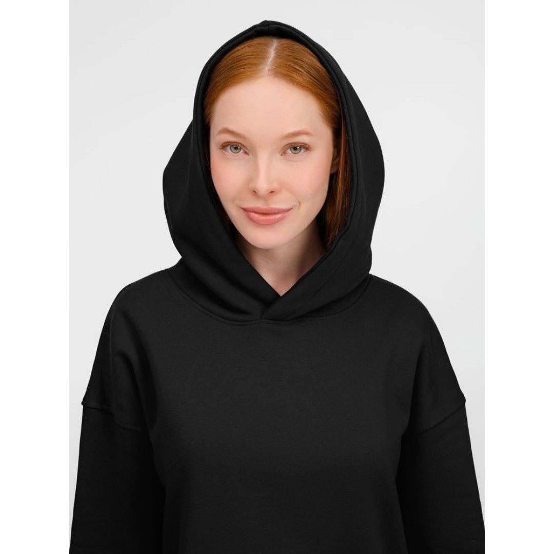 Худи оверсайз унисекс Tolla, черное, размер XS/S