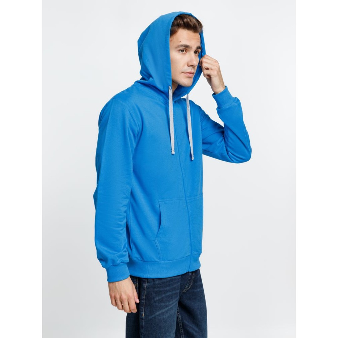 Толстовка на молнии с капюшоном Siverga, бирюзовая, размер XS