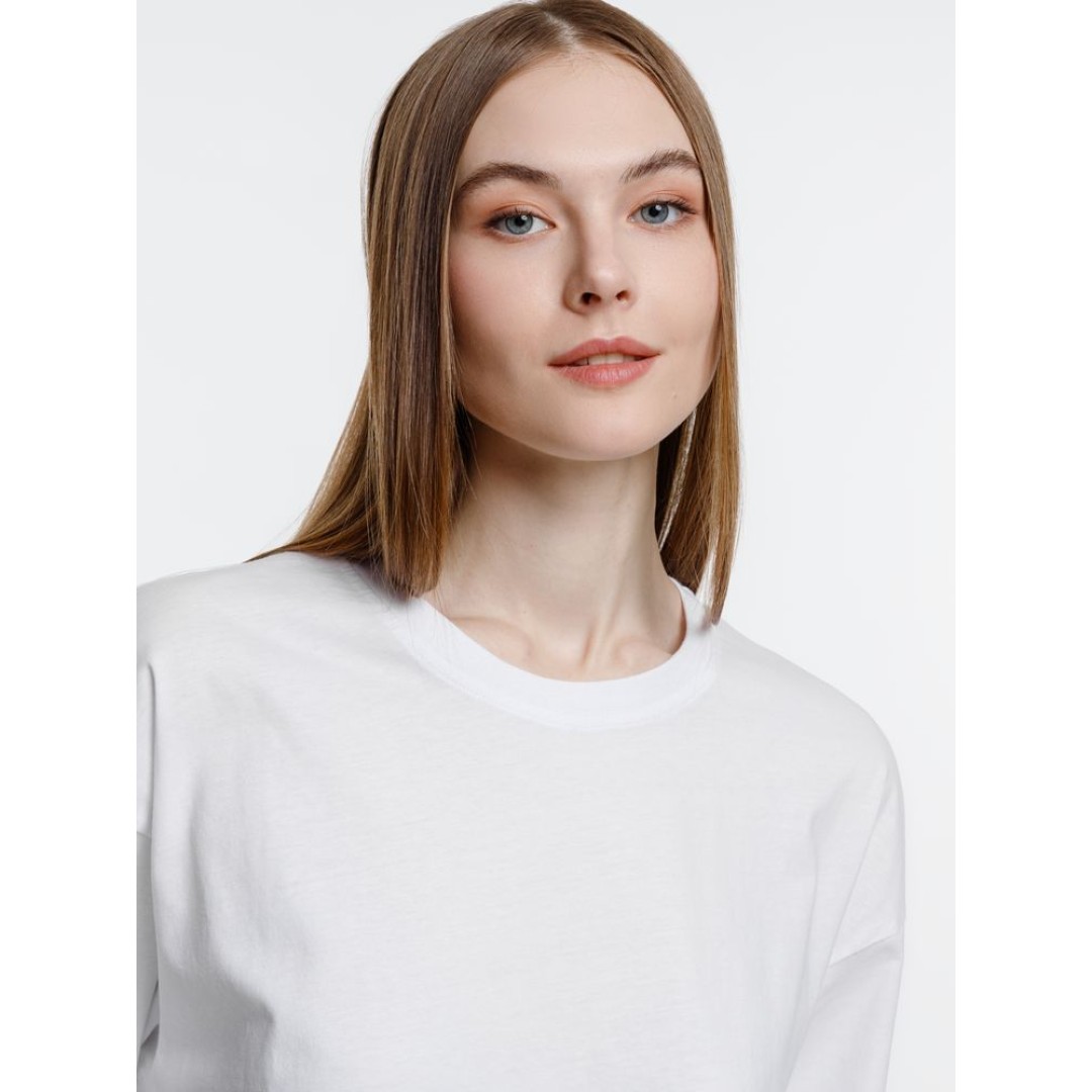 Футболка оверсайз унисекс Base Space, белая, размер XS/S