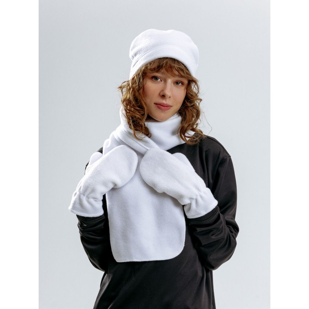 Шапка Fleecy, белая