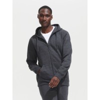 Толстовка мужская на молнии с капюшоном Seven Men 290, серый меланж, S