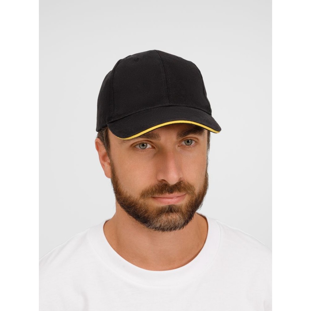 Бейсболка Buffalo, черная с желтым