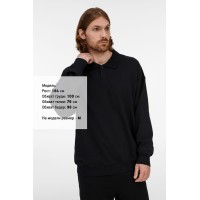 Свитшот оверсайз унисекс S6, черный, размер XS/S