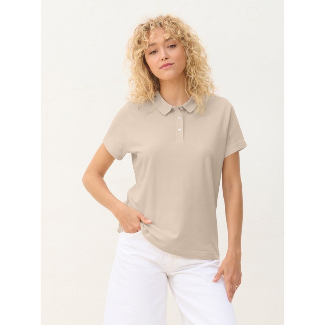 Рубашка поло женская Pulse Women, бежевая (льняная), размер M