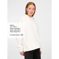 Худи оверсайз унисекс Tolla, молочное, размер XS/S