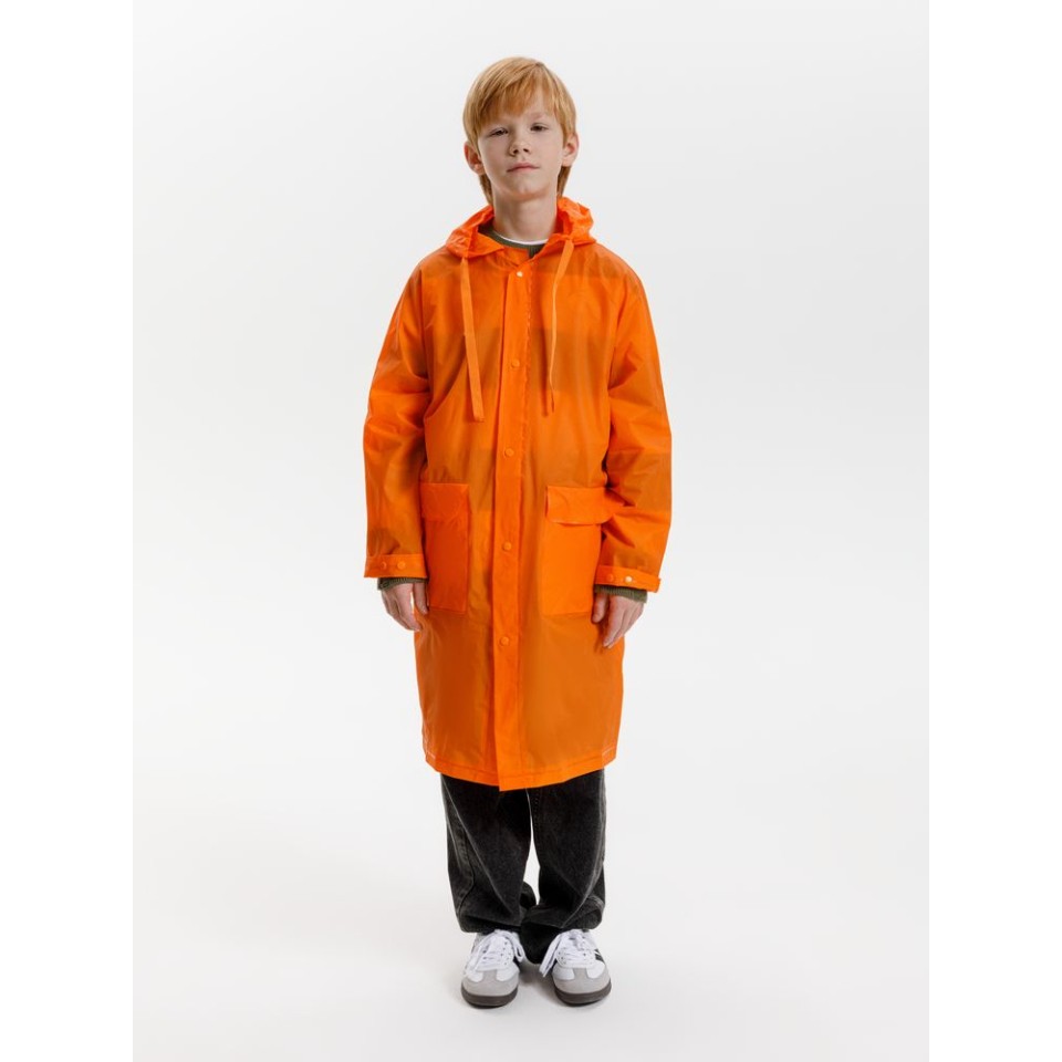 Дождевик детский RainDrop Kids, оранжевый, 8 лет (рост 118-128)