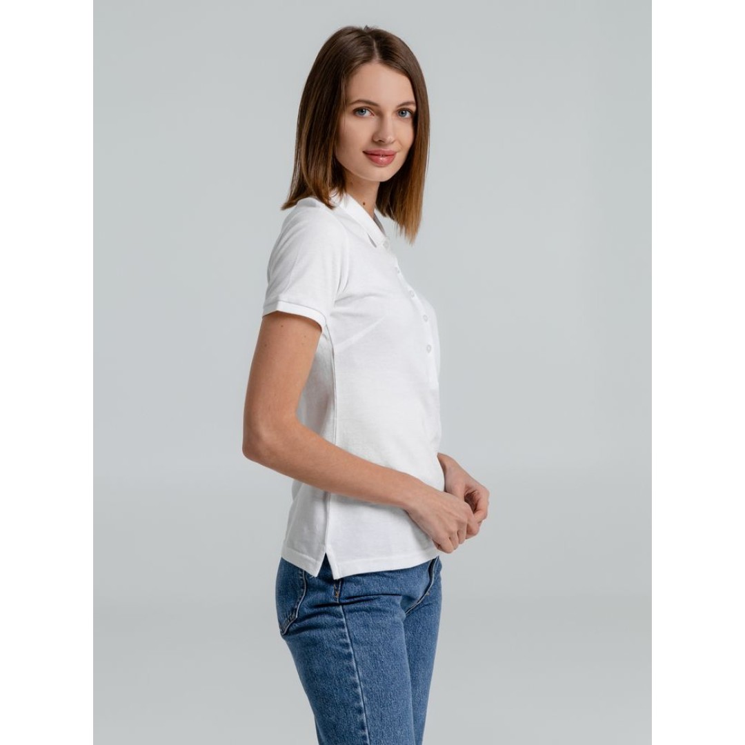 Рубашка поло женская Neptune белая, XXL