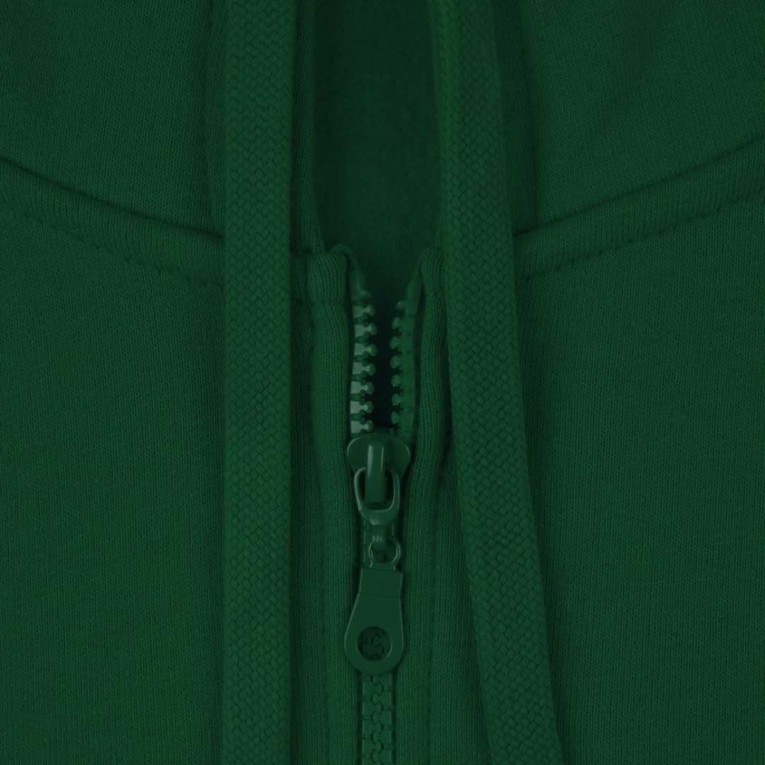 Толстовка на молнии с капюшоном Siverga Heavy 2.0, темно-зеленая, размер L