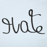 Футболка женская Hate-Love, голубая, S