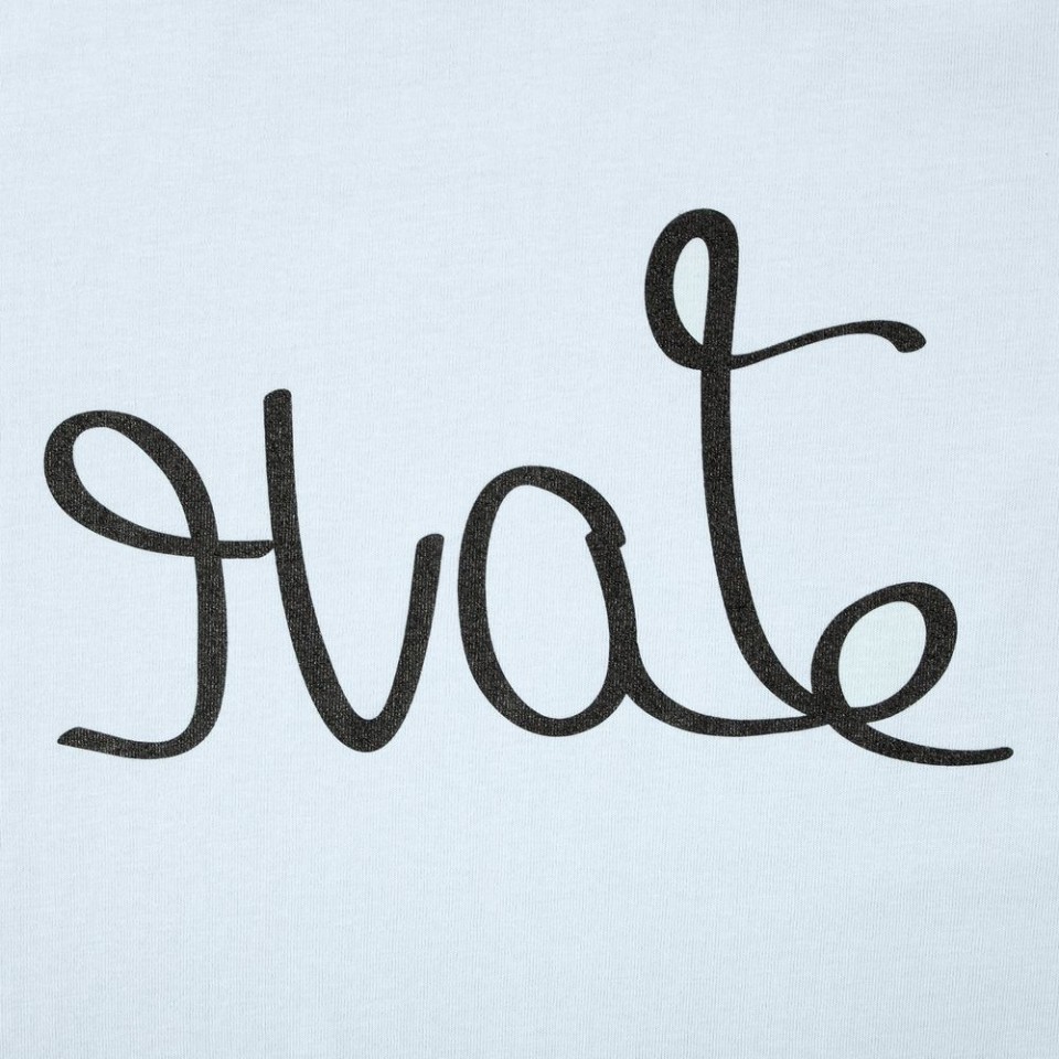Футболка женская Hate-Love, голубая, L