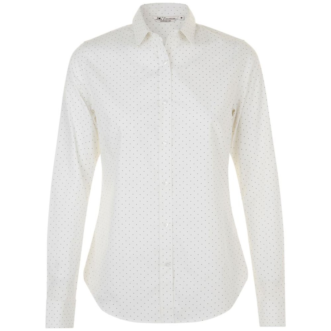 Рубашка женская Becker Women белый/темно-синий, XXL