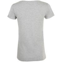 Футболка женская «Преодолень», серый меланж, S