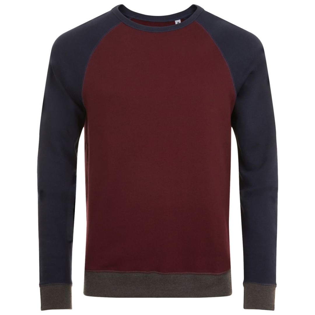 Толстовка унисекс Sandro бордовый/темно-синий, XS