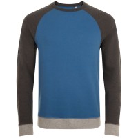 Толстовка унисекс Sandro синий/черный меланж, XL