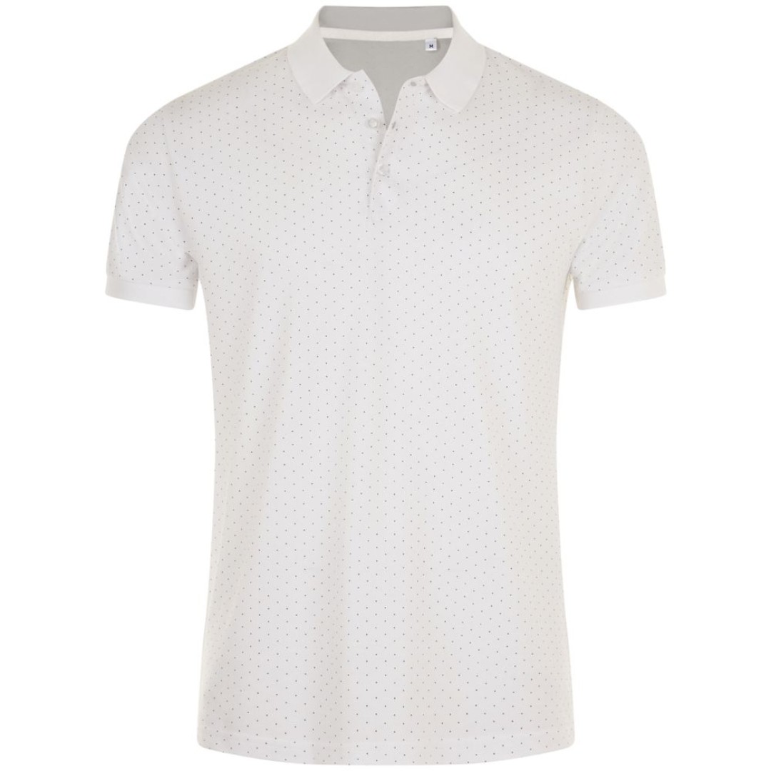 Рубашка поло мужская Brandy Men, белая с темно-синим, XL