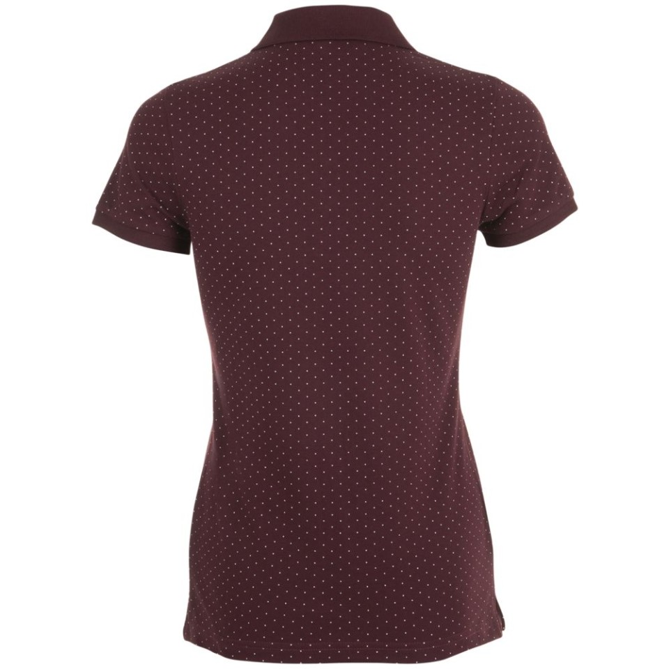 Рубашка поло женская Brandy Women, бордовая с белым, XXL