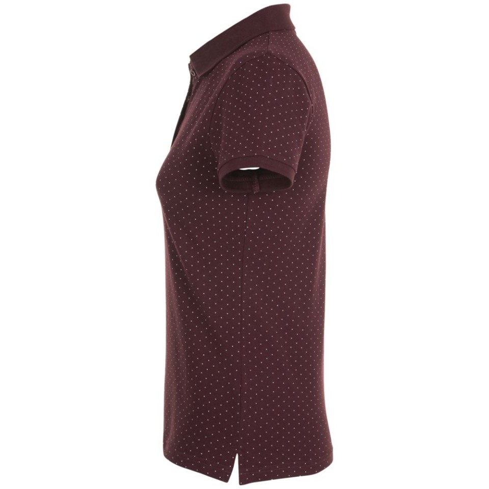 Рубашка поло женская Brandy Women, бордовая с белым, XXL