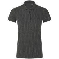 Рубашка поло женская Brandy Women темно-серый с белым, L