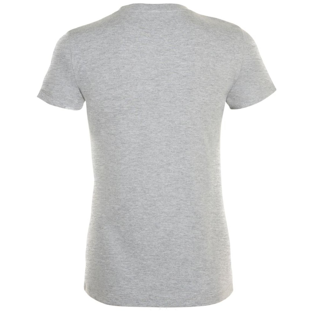 Футболка женская «Ты у меня вот здесь», серый меланж, M