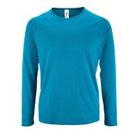 Футболка с длинным рукавом Sporty LSL Men ярко-бирюзовая, 3XL